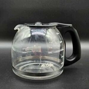 Mr. Coffee Replacement Carafe 12 Cup Clear Black Glass Decanter Pot 6in